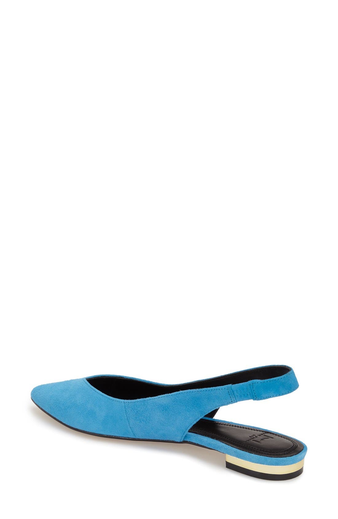 'Silvia' Slingback Flat, Alternate, color, COBALT SUEDE