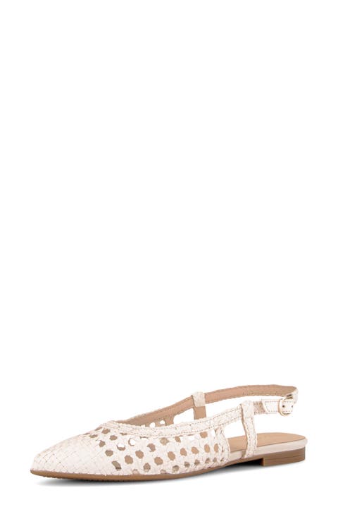 Pointed Toe Slingback Flat (Women)