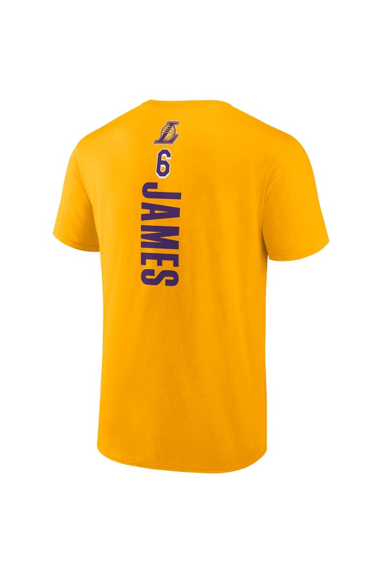 Men's Fanatics Branded LeBron James Gold Los Angeles Lakers Playmaker Name & Number T-Shirt, Alternate, color, Gold