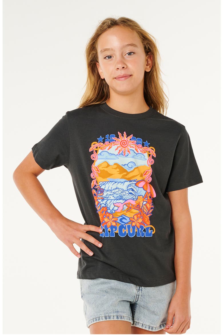 Kids' Sunshine Squad Cotton Graphic T-Shirt, Main, color, WASHED BLACK