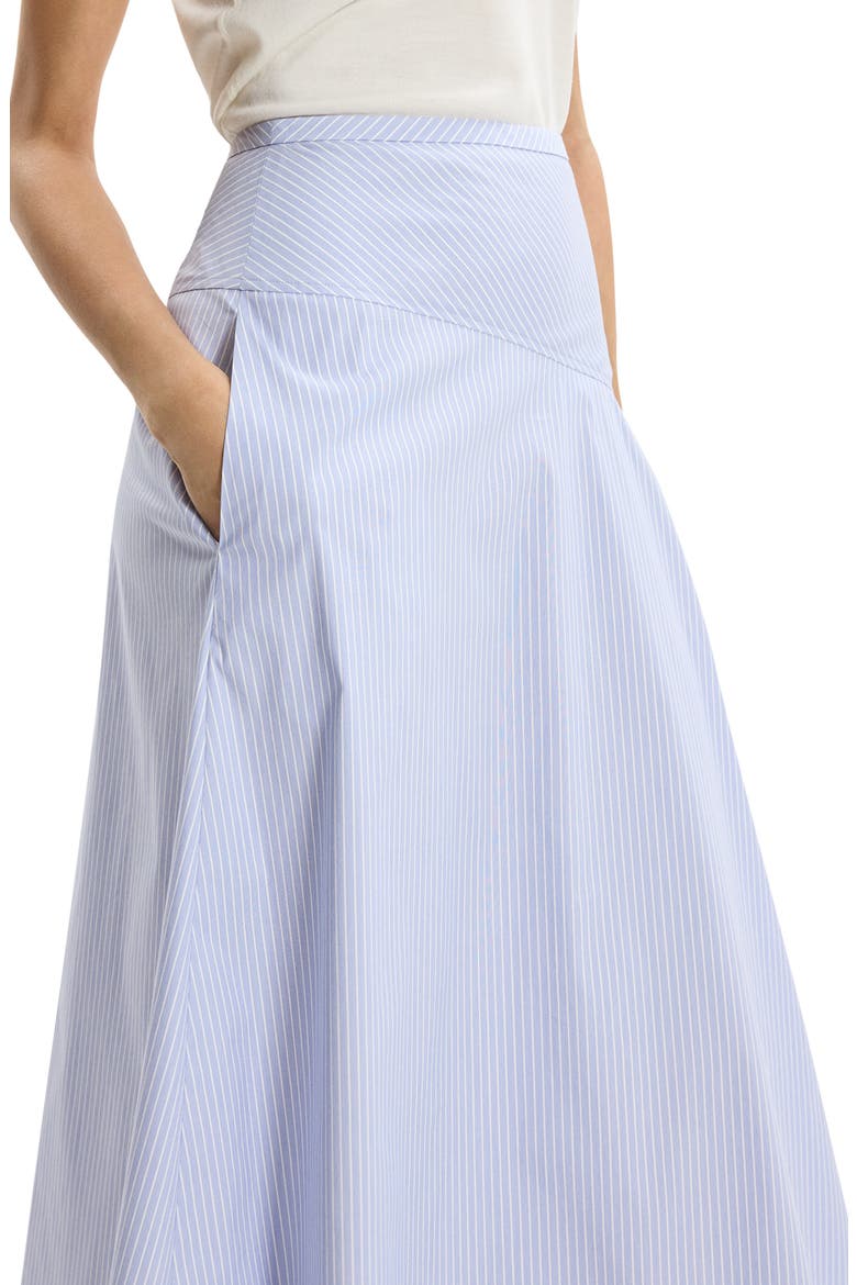 Angled Yoke Stripe Skirt, Alternate, color, BLUE MULTI