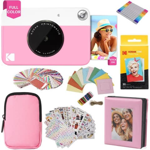 Printomatic Camera w/ Pink Case Bundle