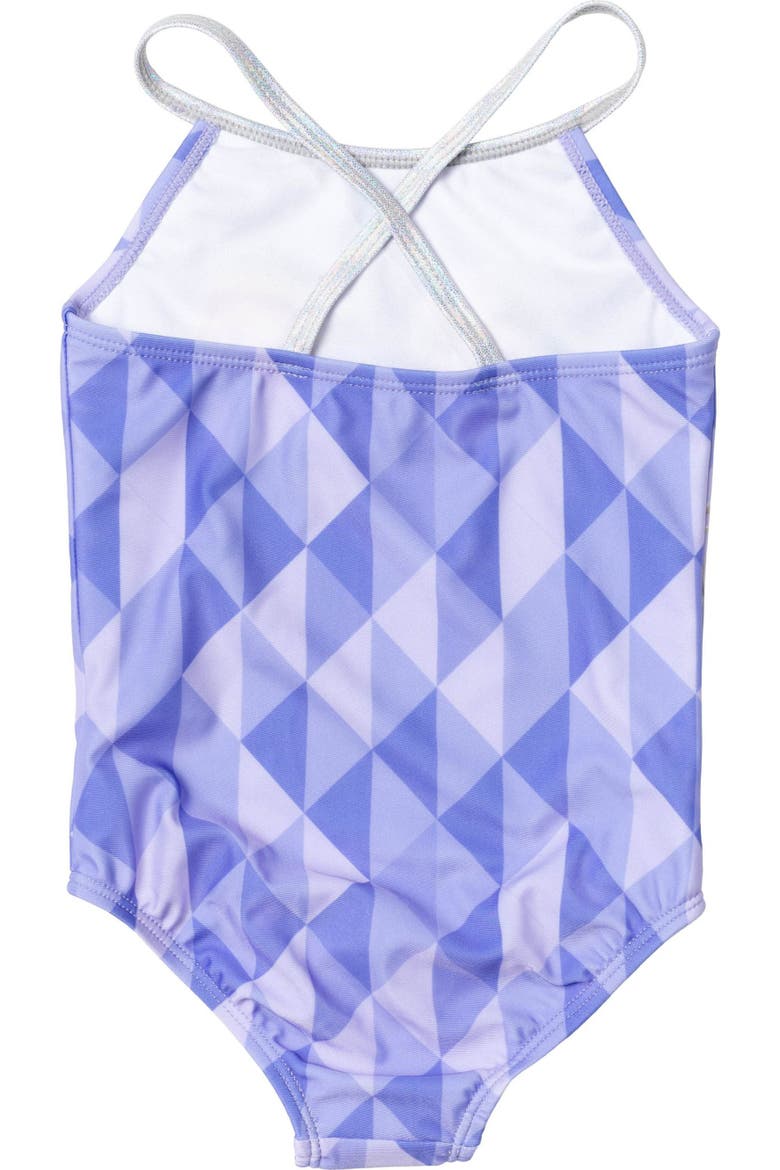 Frozen One Piece Swimwear, Alternate, color, Blue Purple Elsa Anna