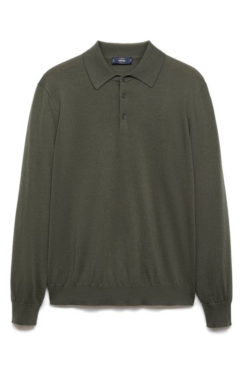 Merino Wool Polo Sweater