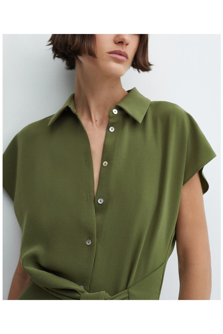 Tie Waist Wide Leg Jumpsuit, Alternate, color, GREEN