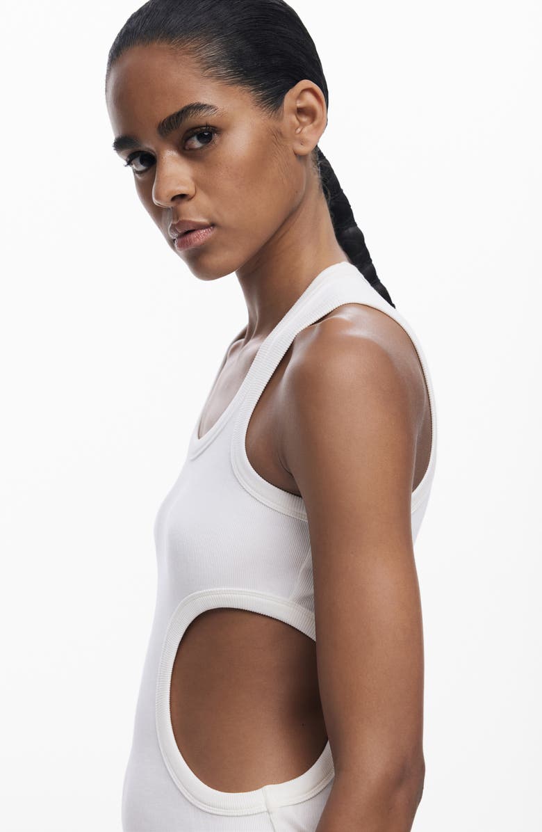 Desigual Sleeveless Cutout T-Shirt, Alternate, color, White