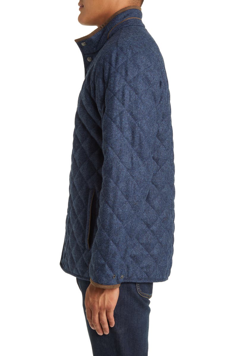Peter Millar Suffolk Quilted Wool Travel Coat, Alternate, color, 