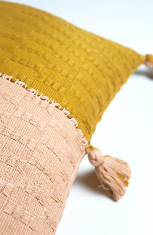 ARCHIVE NEW YORK ARCHIVE NEW YORK ANTIGUA COLORBLOCKED HANDWOVEN COTTON THROW PILLOW | 12X20 