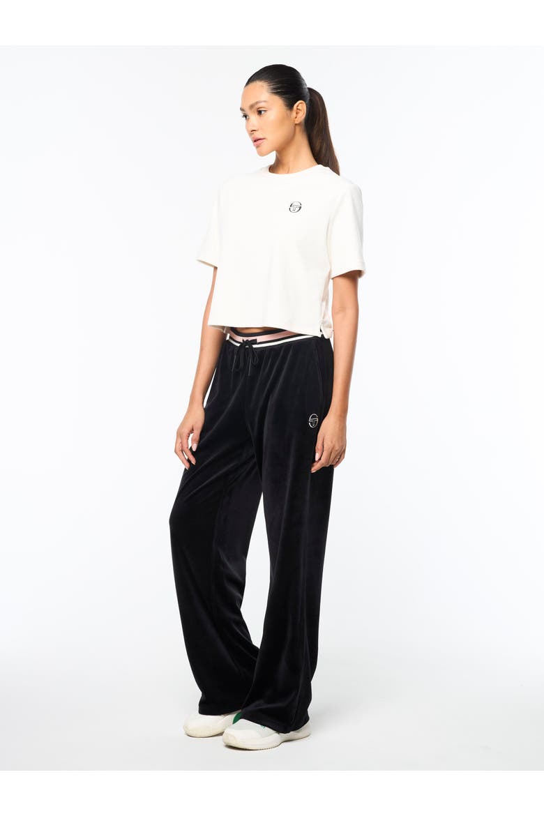 Adele Velour T-Shirt, Alternate, color, GARDENIA