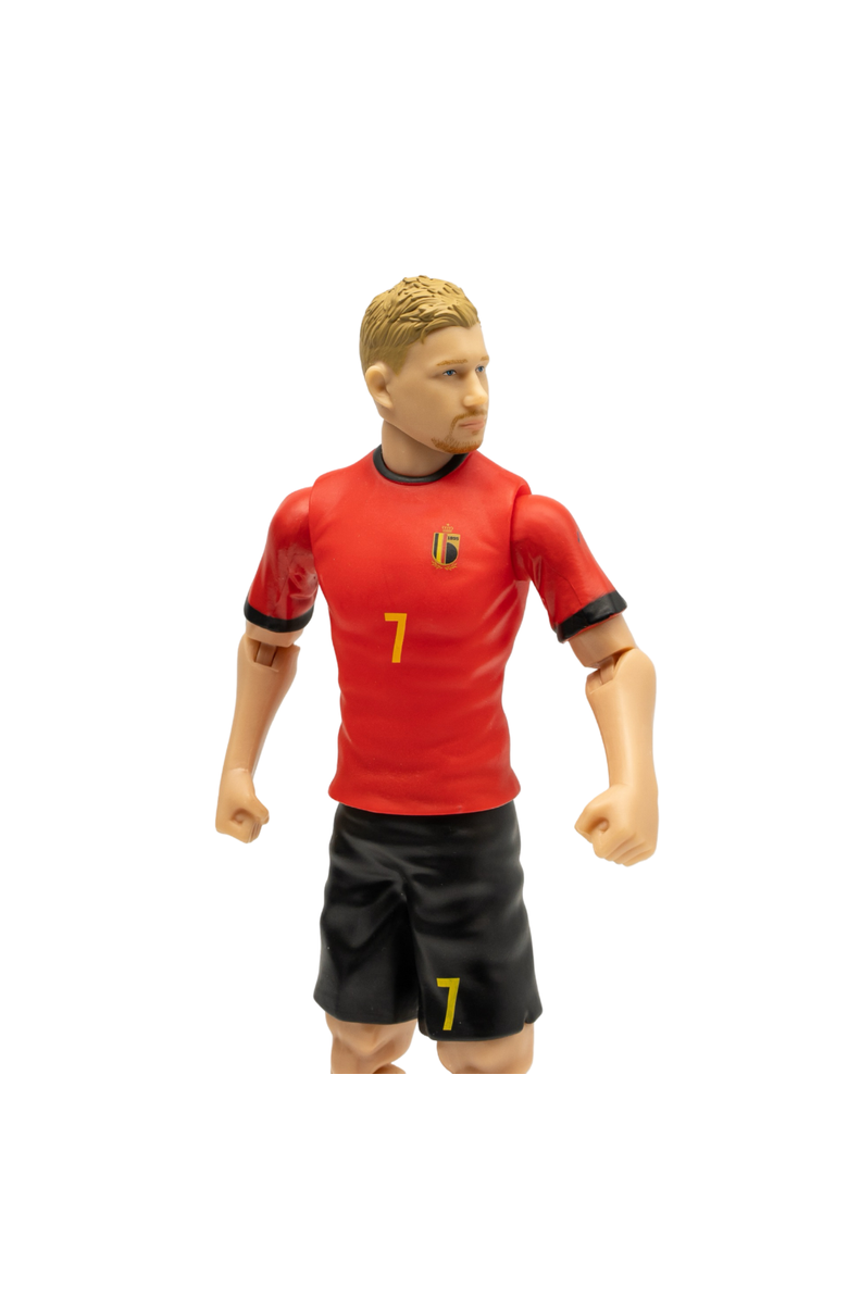 Banbo Toys Sockers 2026 Belgium National Team De Bruyne 8" Soccer Action Figure, Alternate, color, Red