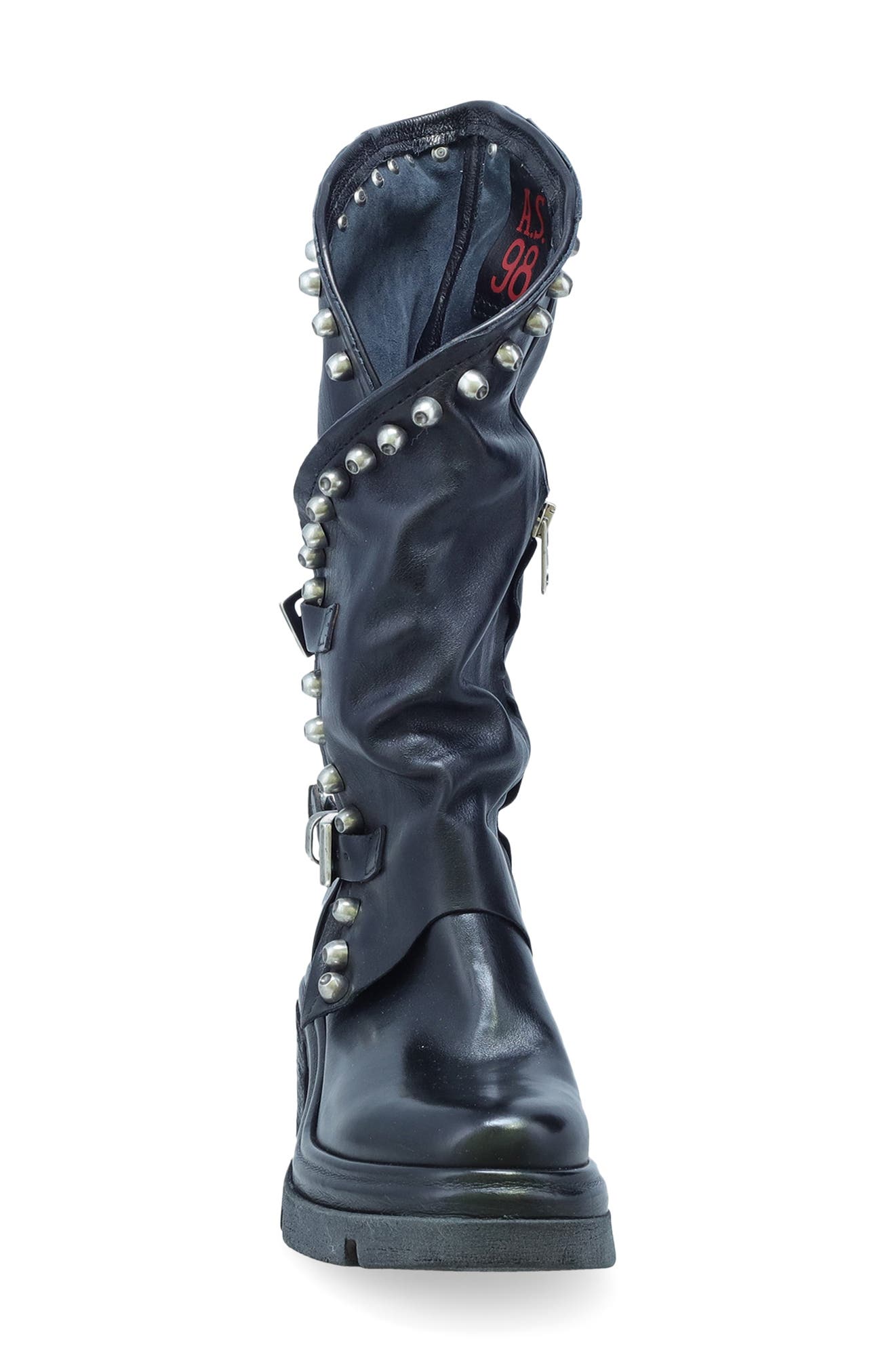 A.S.98 Easton Studded Boot, Alternate, color, Black