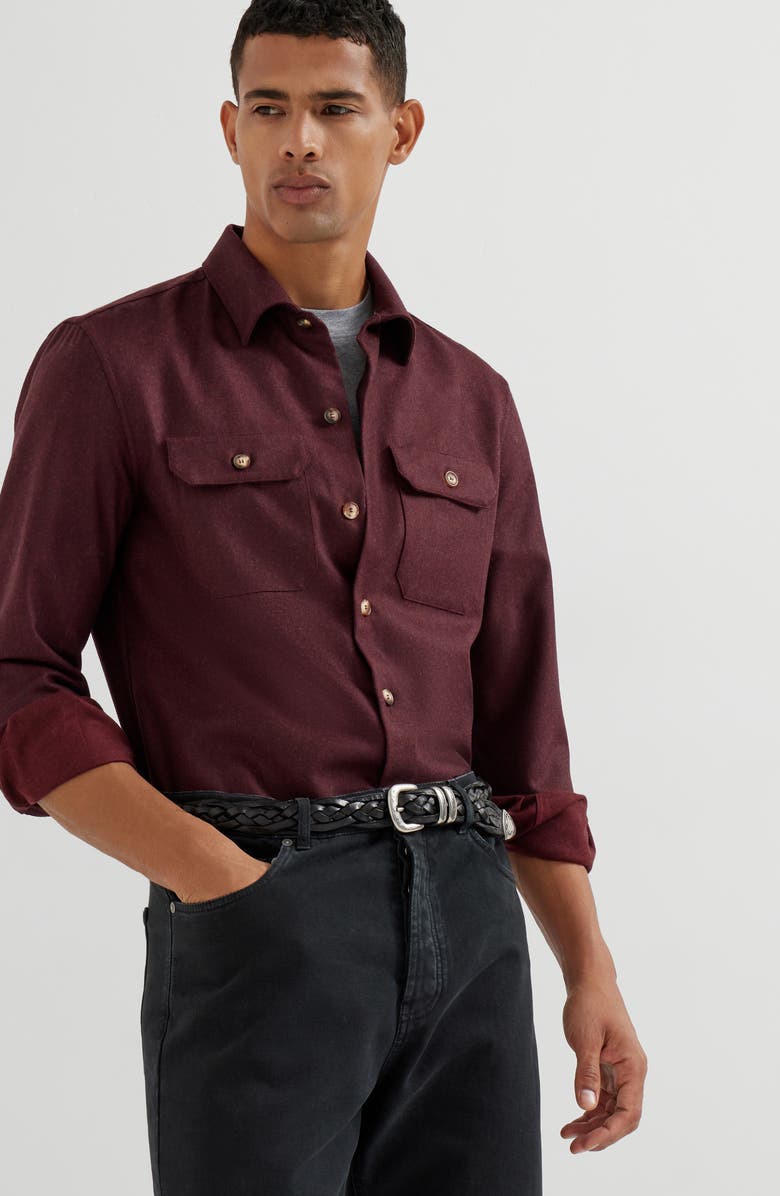 Brunello Cucinelli Jersey T-shirt with logo, Alternate, color, Medium Grey