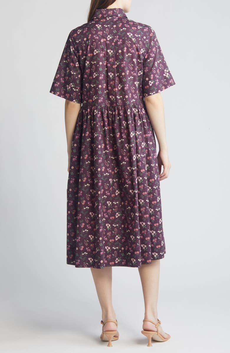Liberty London Gallery Floral Cotton Midi Shirtdress, Alternate, color, 