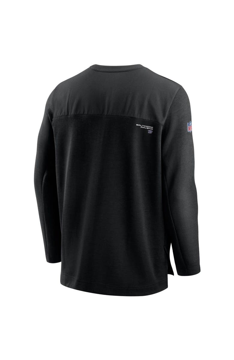 Nike Men's Nike Black Baltimore Ravens Sideline Half-Zip UV Performance Jacket, Alternate, color, Black