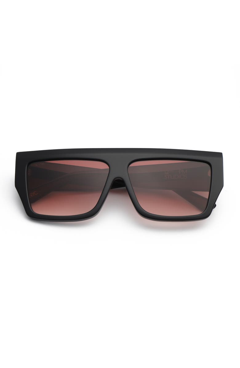 12PM STUDIOS NYC Square Sunglasses, Alternate, color, Black/Red