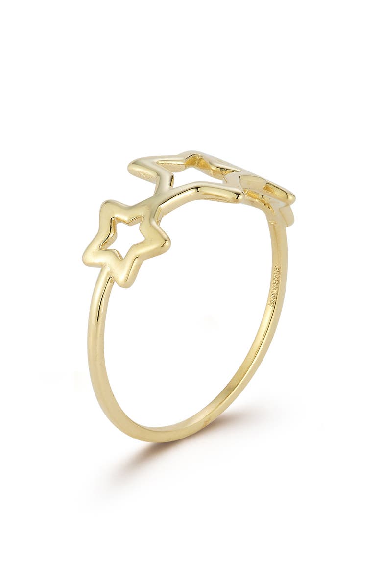 Ember Fine Jewelry Star Cutout Ring, Alternate, color, Gold