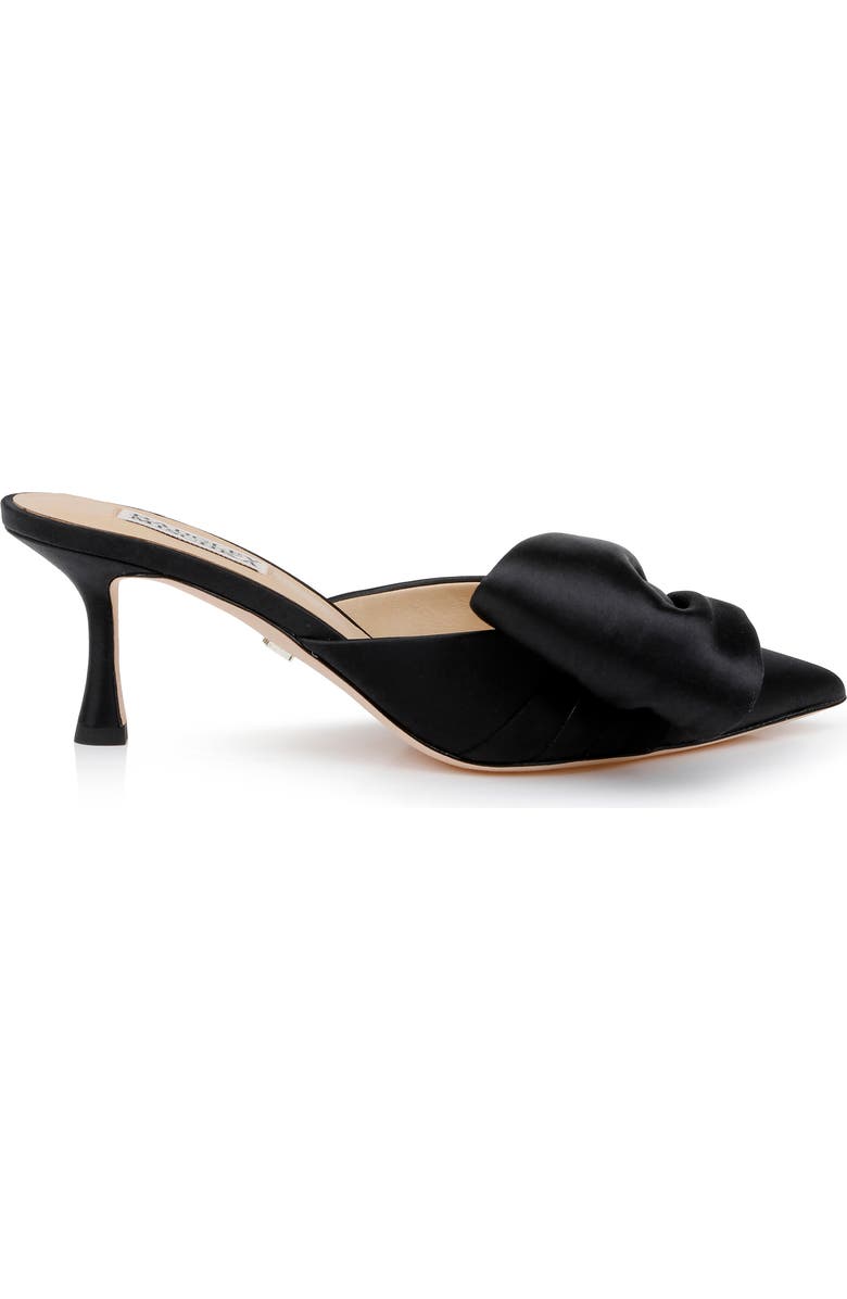Badgley Mischka Collection Alaya Pointed Toe Mule, Alternate, color, Black Satin