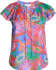 SUGARLIPS Cindal Floral Hita Ruffle Top