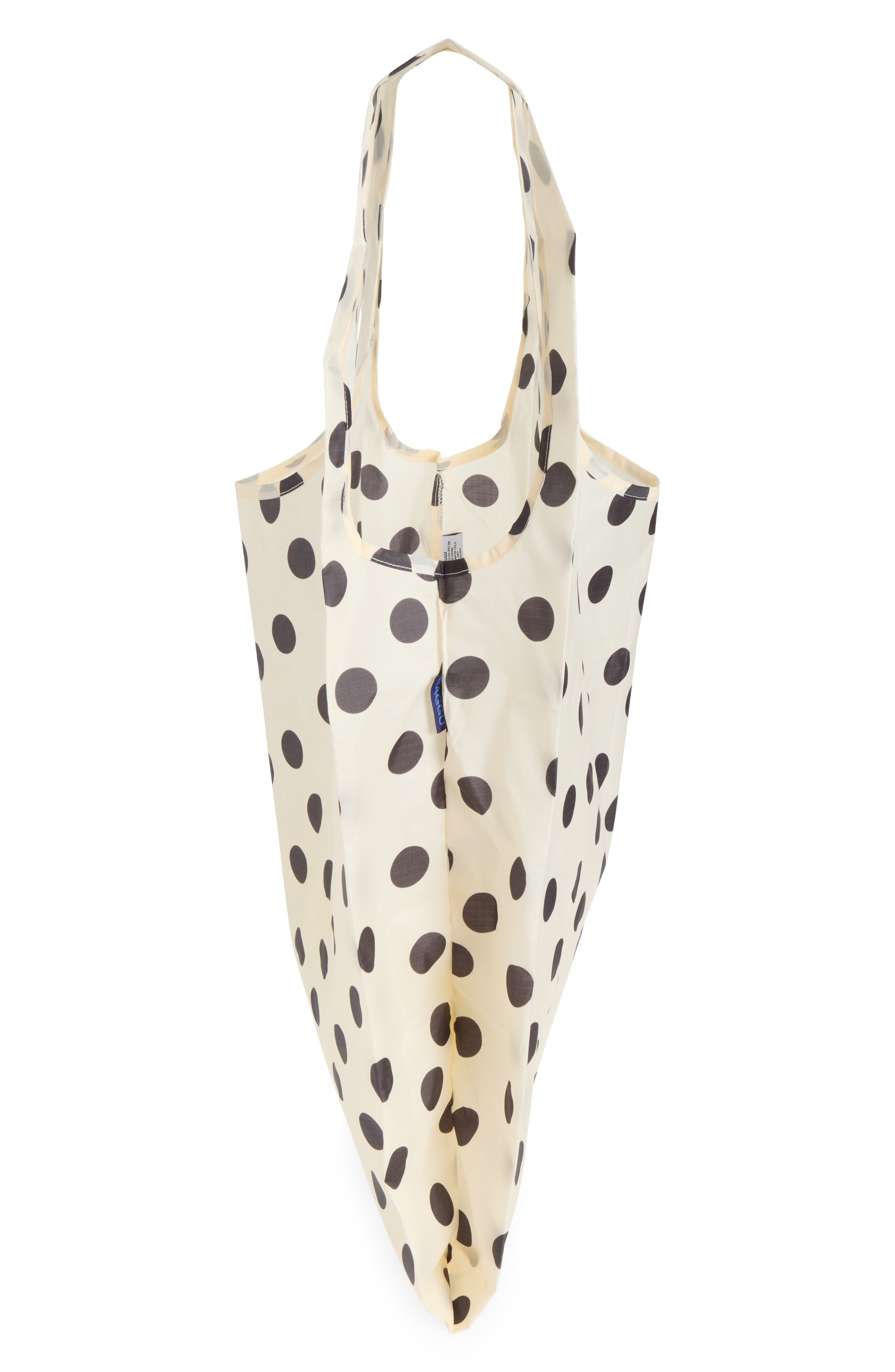 Big Baggu Tote, Alternate, color, CREAM AND BLACK POLKA DOT