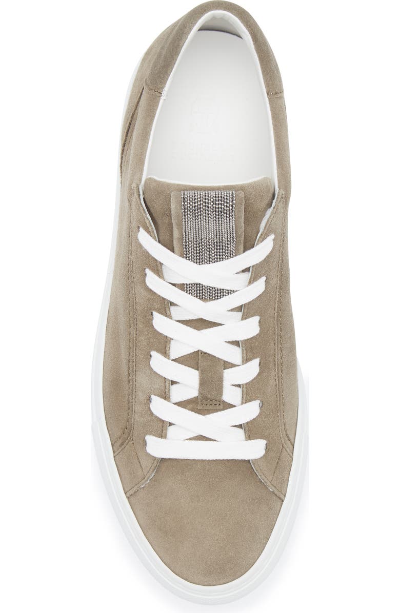 Brunello Cucinelli Monili Low Top Sneaker, Alternate, color, Brown