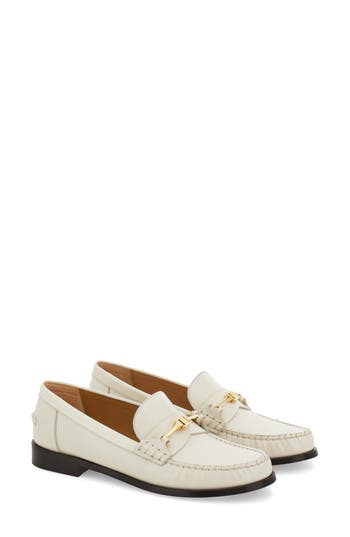 Ferragamo Harry Leather Loafers Hardware Toe In Brown