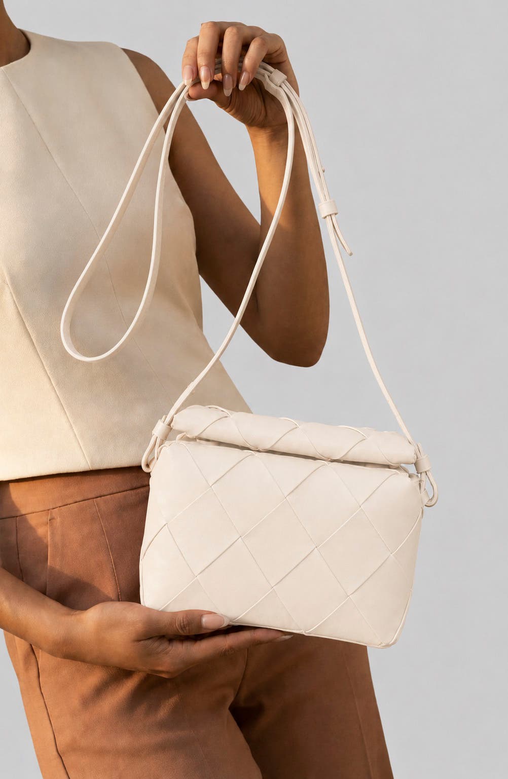 Maude Leather Crossbody Bag, Alternate, color, WARM WHITE