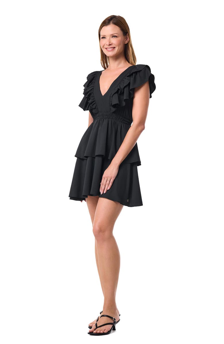 Coolibar V-Neck Dress - UPF 50+ Sun Protection - South Cove, Alternate, color, Black