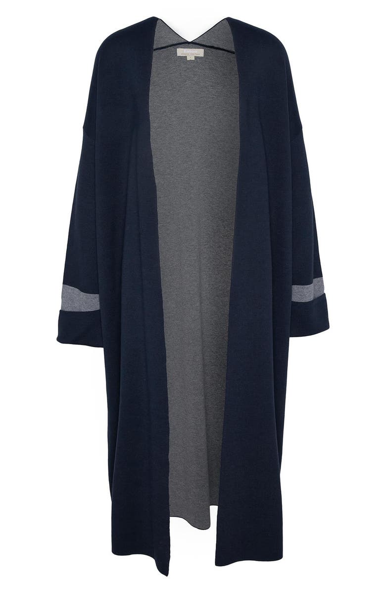 Barbour Coretta Double Face Cotton Cardigan, Alternate, color, Navy/ Grey Marl