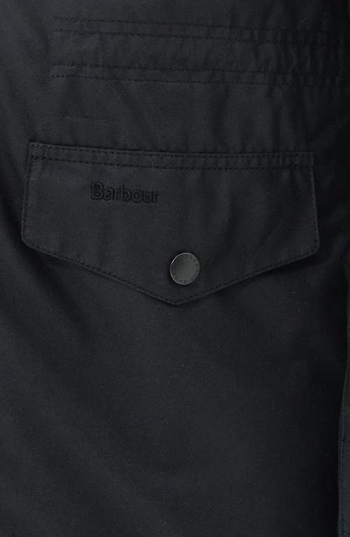 Barbour Sapper Regular Fit Weatherproof Waxed Cotton Jacket In Black
