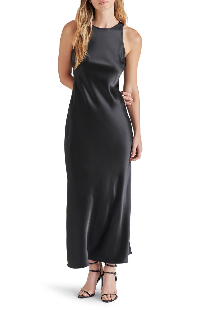 Steve Madden Diane Racerback Satin Maxi Dress, Main, color, 