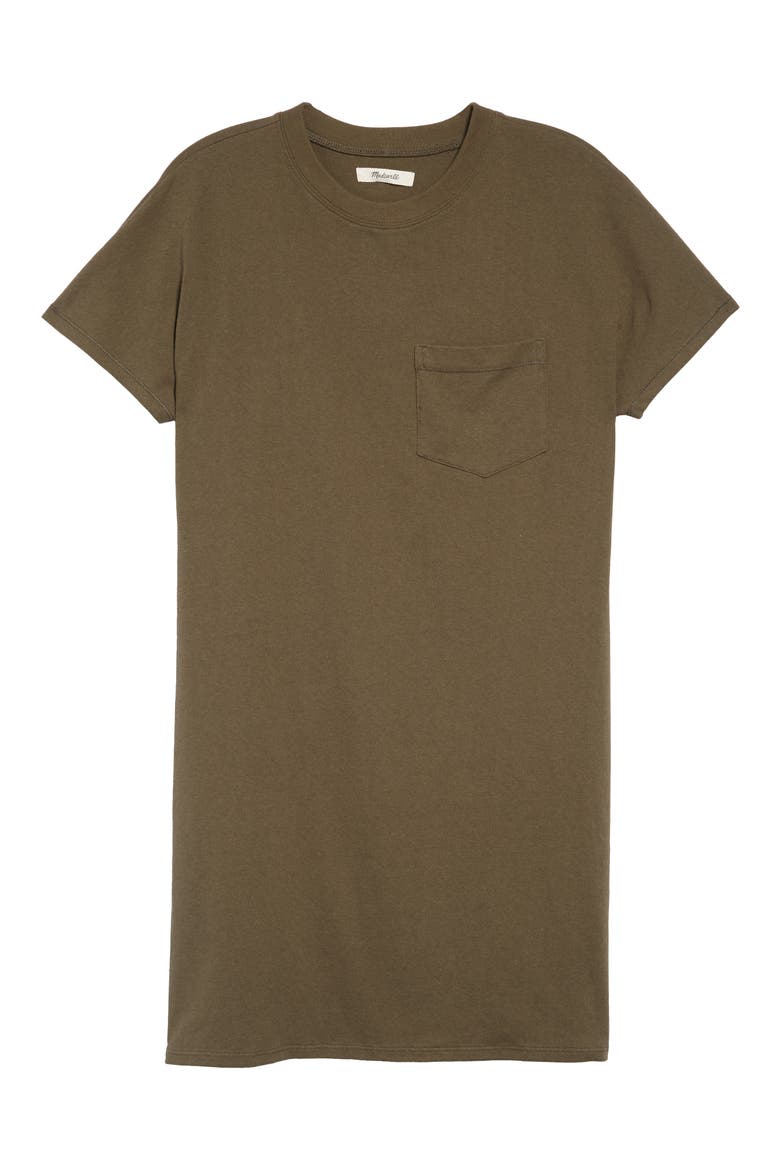 Tomboy Pocket T-Shirt Dress, Alternate, color, KALE