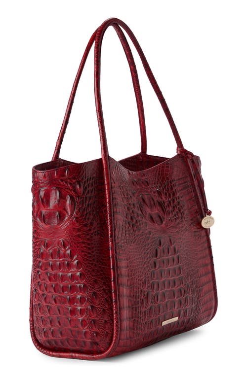 Brahmin Bailee Leather Tote In Red