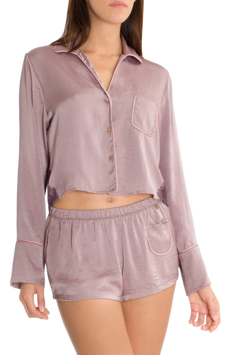 Midnight Bakery Crop Pajama Top, Main, color, Lilac