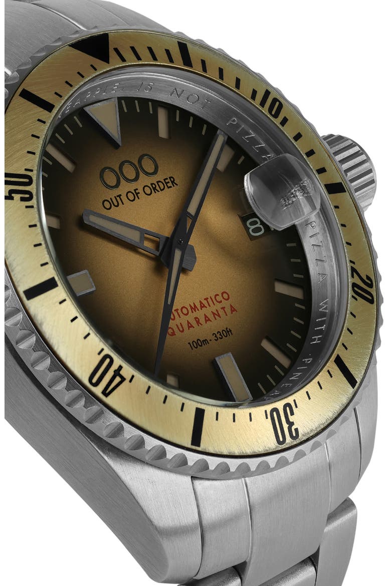 Automatico Quaranta Bracelet Watch, 40mm, Alternate, color, SAND