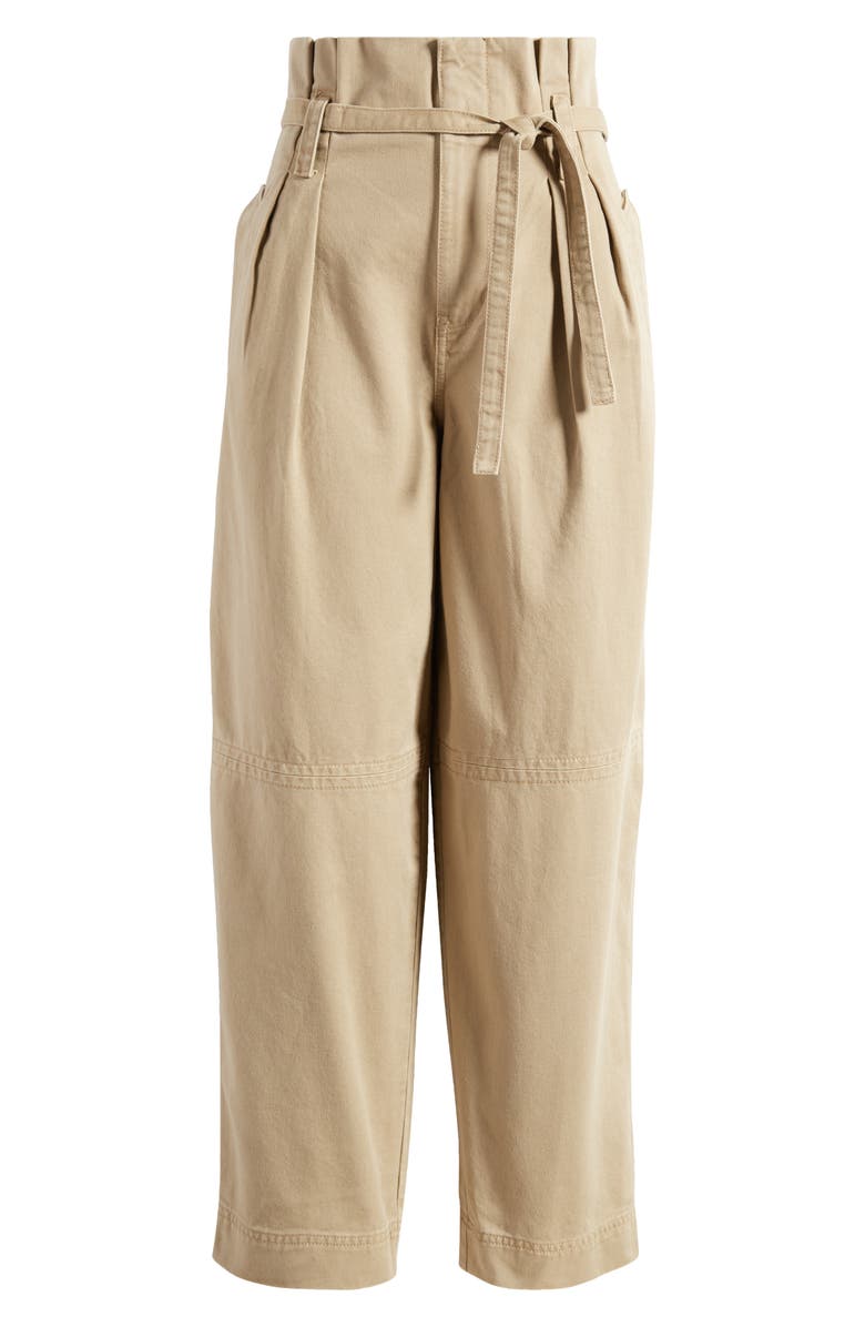 Madewell Paperbag Trench Trousers in (Re)generative Chino, Alternate, color, 