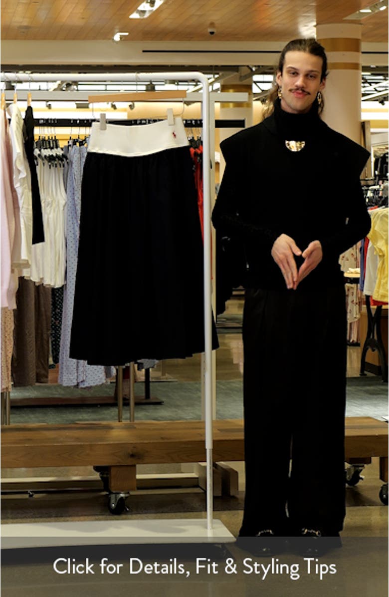 Mixed Media Cotton Poplin Maxi Skirt, sales video thumbnail