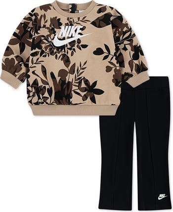 Floral Print Pullover & Flare Leggings