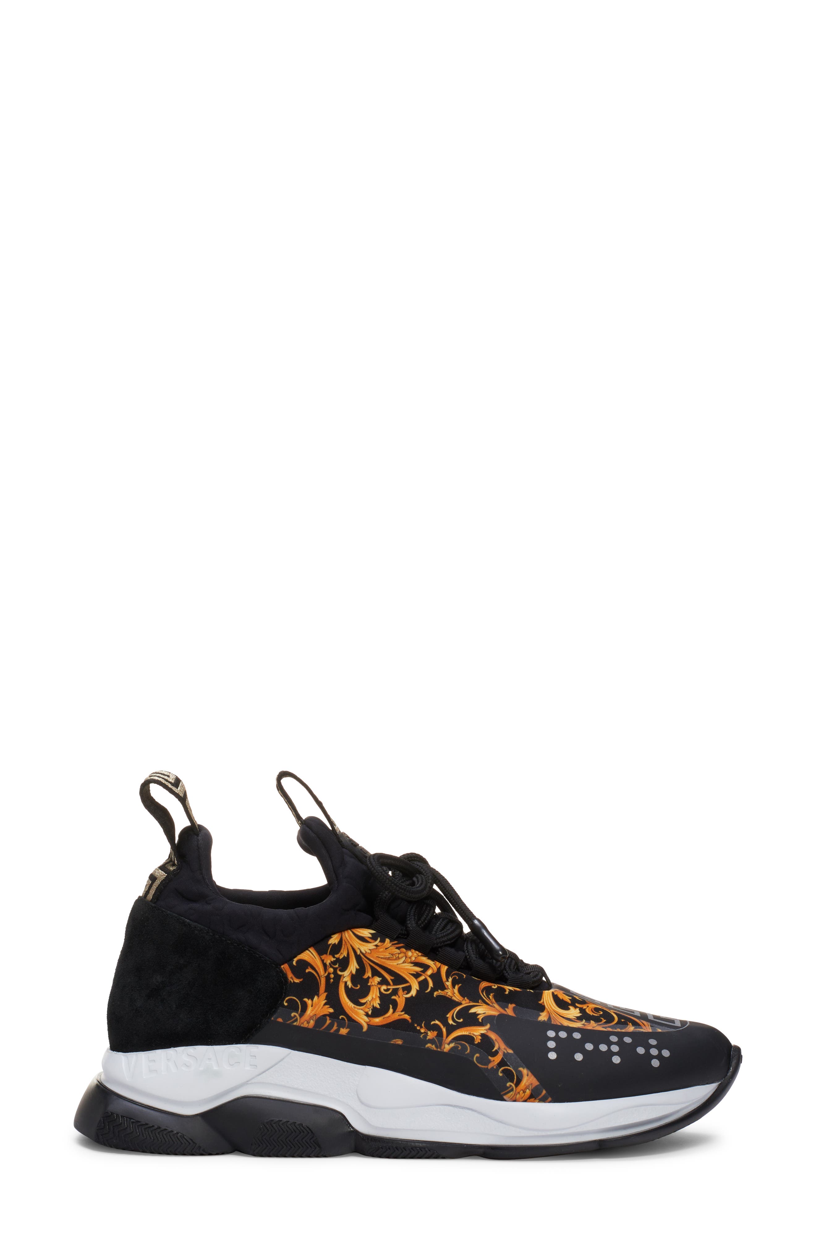 Versace Cross Chainer High Top Sneaker, Alternate, color, 