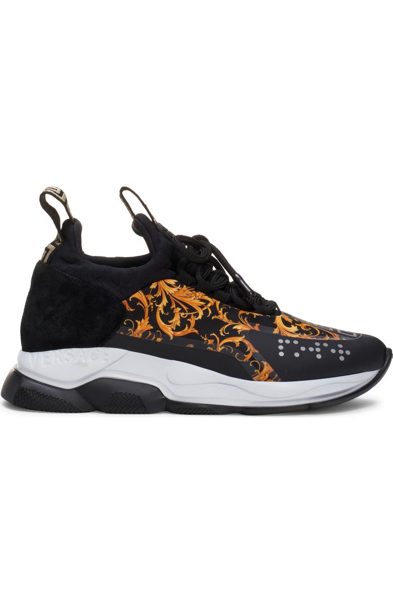 Versace Cross Chainer High Top Sneaker, Alternate, color,
