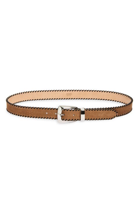 Benny Whipstitch Leather Belt