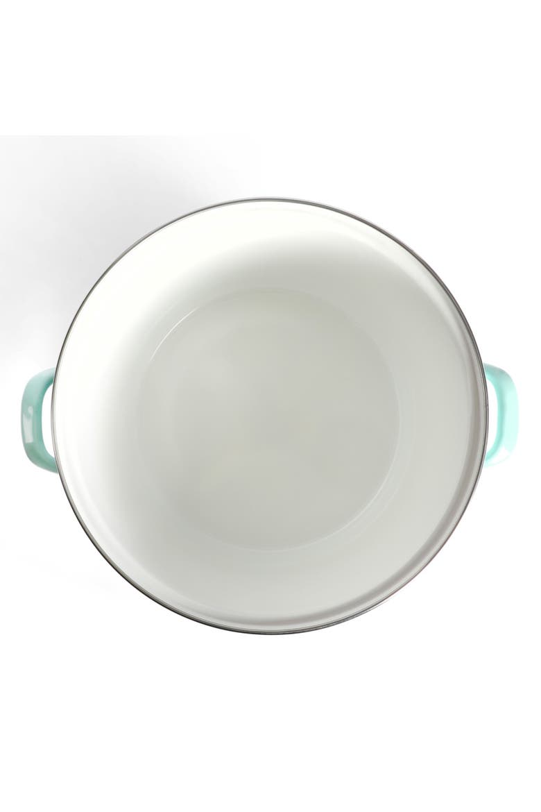 Thayer 12-Quart Enameled Steel Stock Pot with Metal Lid, Alternate, color, Martha Blue