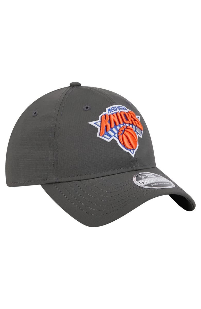 New Era Men's New Era Charcoal New York Knicks Active Ripstop 9TWENTY Adjustable Hat, Alternate, color, 