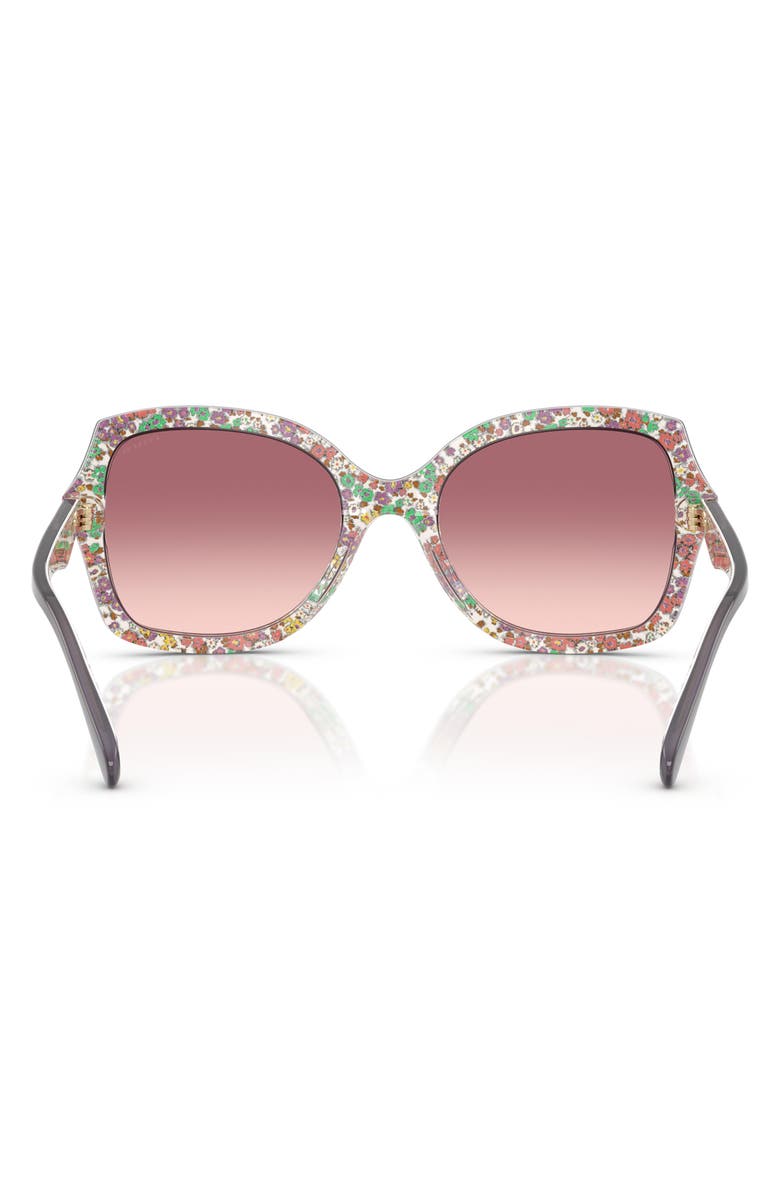 COACH 56mm Gradient Butterfly Sunglasses, Alternate, color, Violet / Floral / Purple Pink