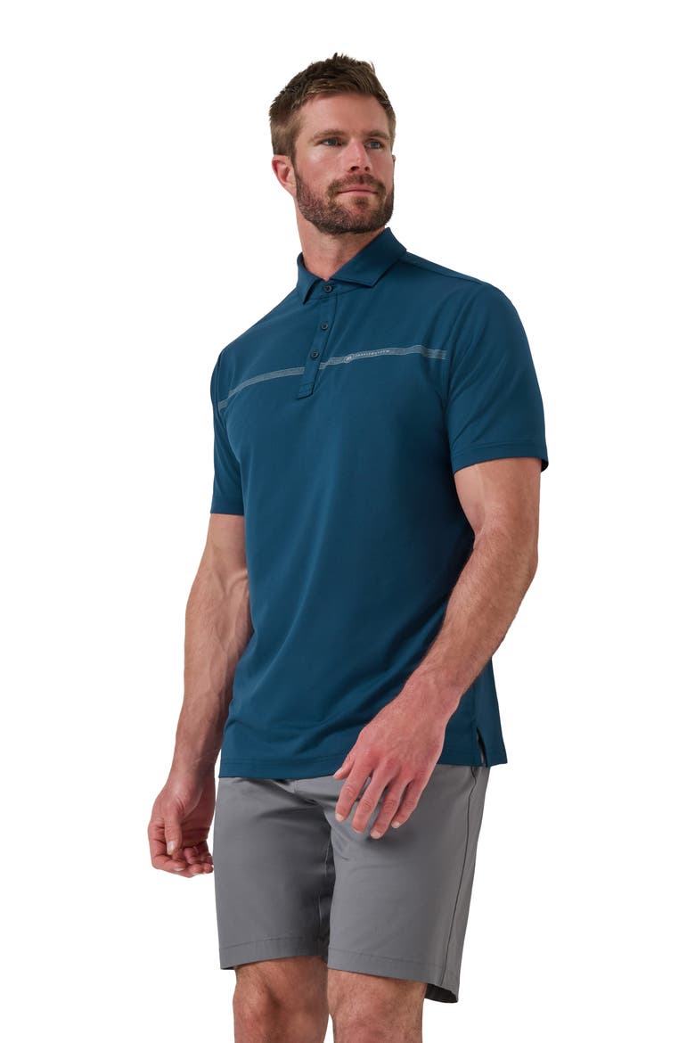 Heater Pro Chest Stripe Polo, Alternate, color, TITAN