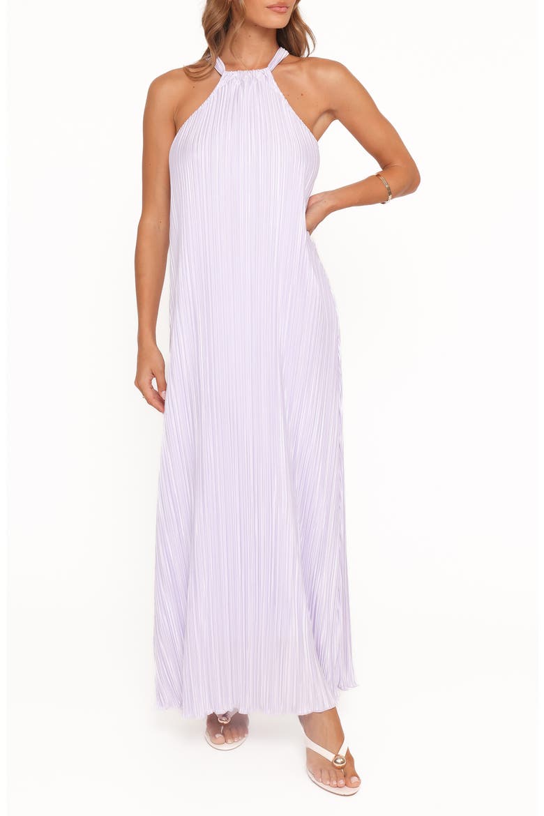 Melody Plissé Maxi Dress, Main, color, LAVENDER