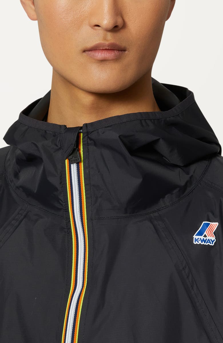 K-Way Rennes Waterproof Packable Rain Poncho, Alternate, color, Black Pure