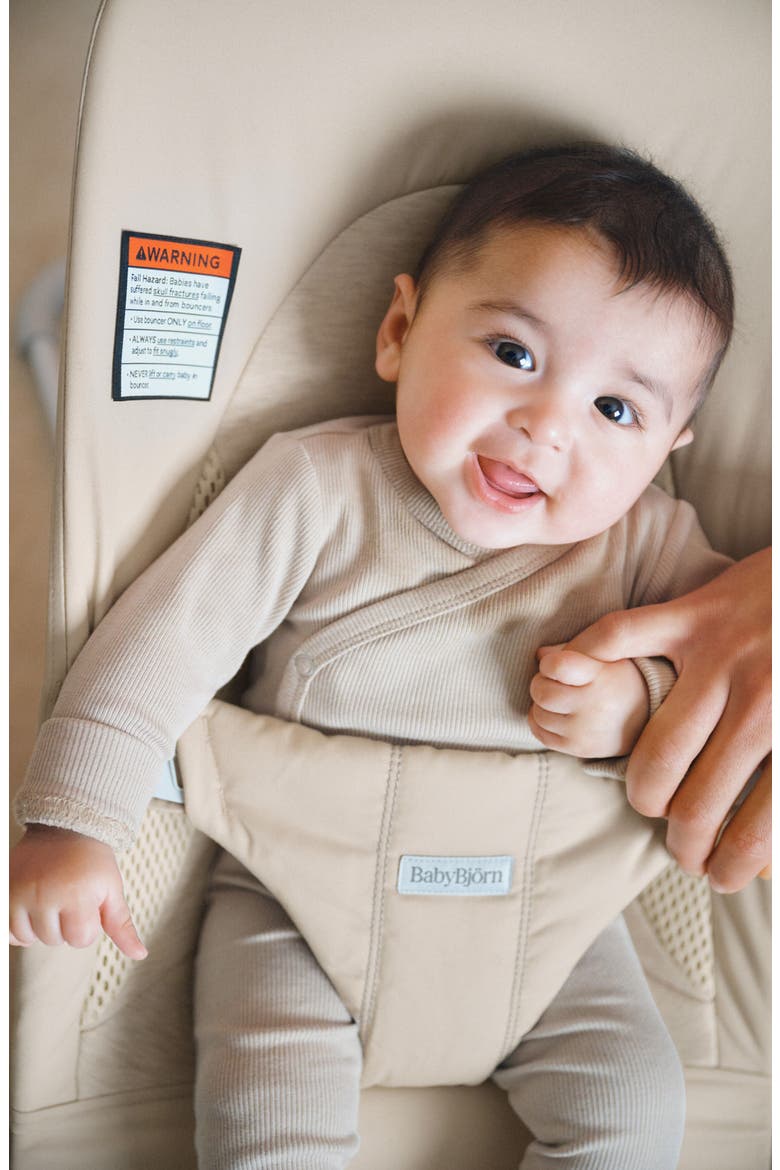 Bouncer Bliss Convertible Quilted Baby Bouncer, Alternate, color, LIGHT BEIGE