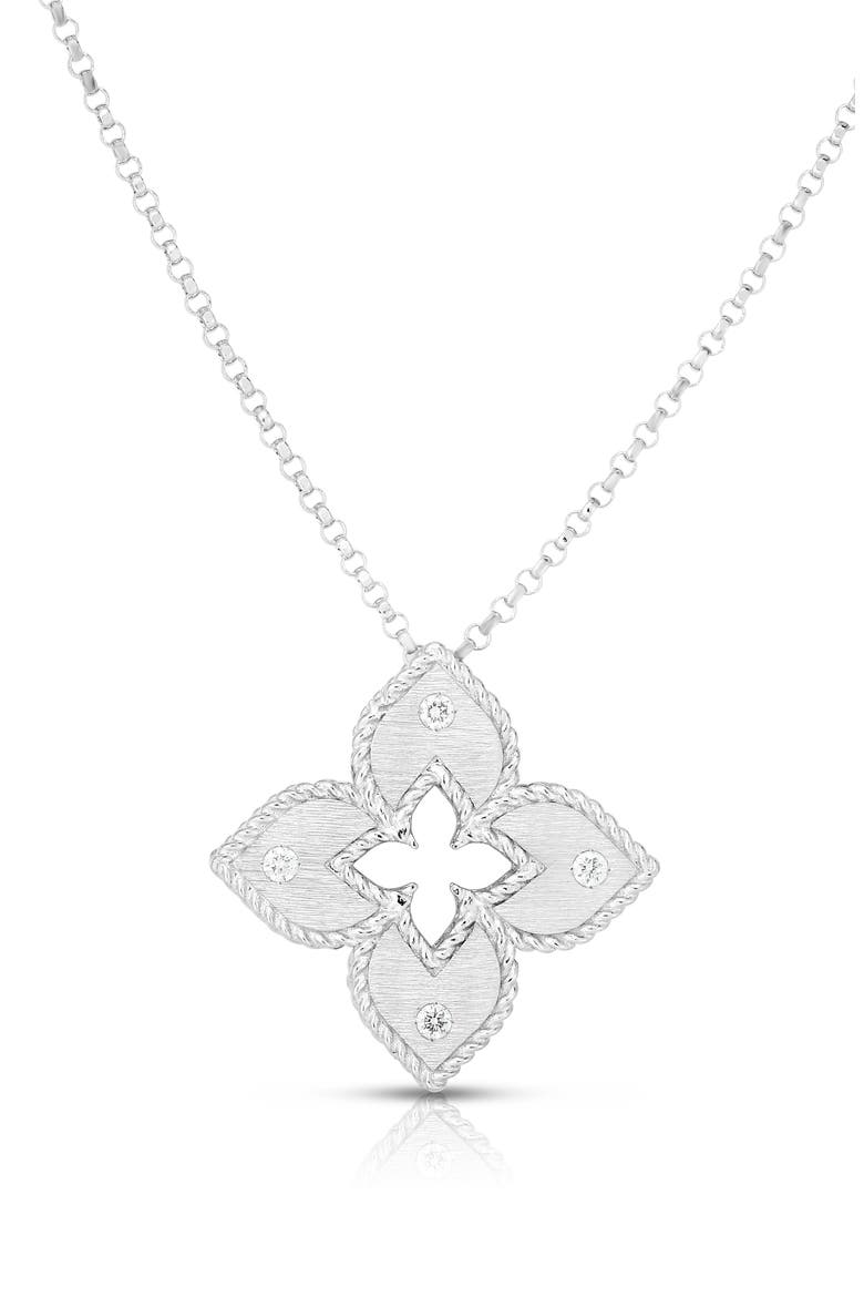 Venetian Princess Diamond Pendant Necklace, Main, color, WHITE GOLD