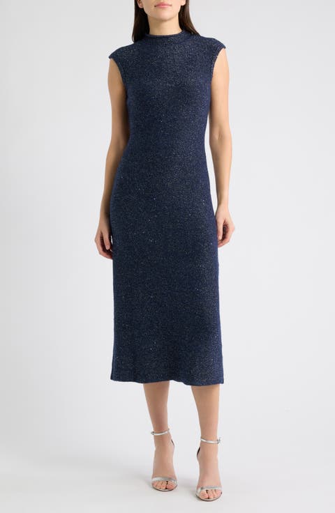 Cap Sleeve Body-Con Sweater Dress