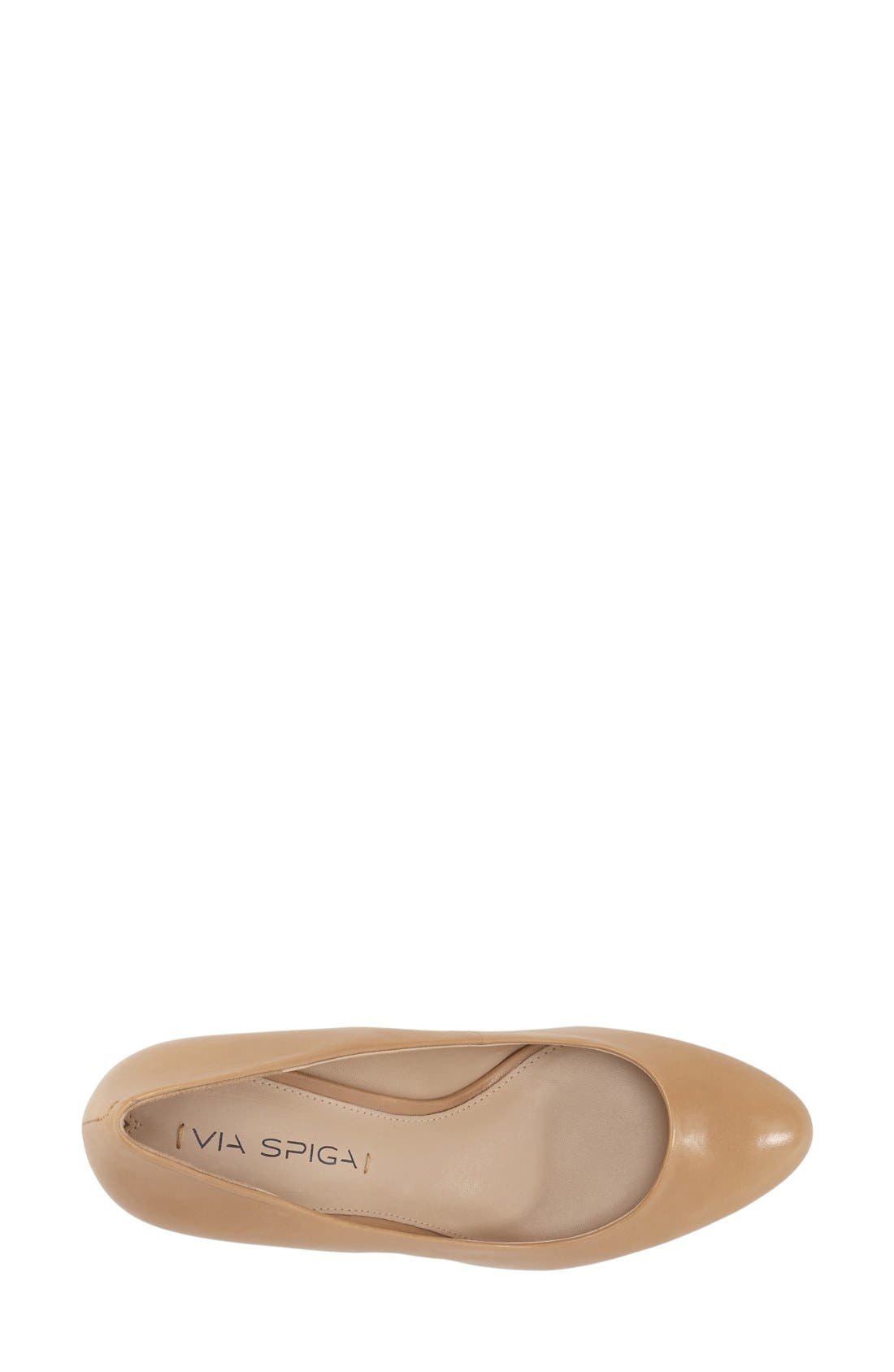 'Pamina' Wedge Pump, Alternate, color, NUDE/ NUDE PATENT
